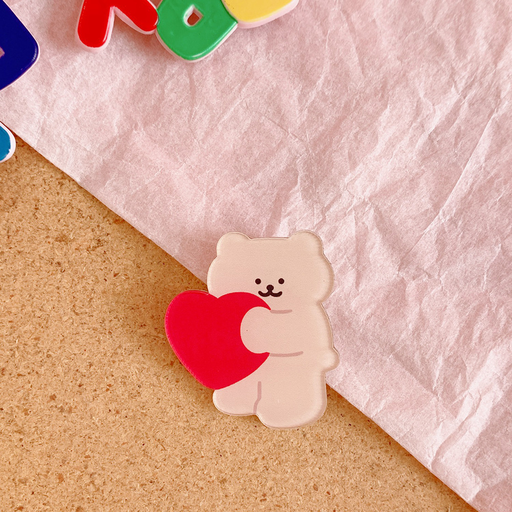 Tengyi ins viento lindo de dibujos animados acrílico cachorro broche insignia al por mayor ropa bolso colgante joyería pin