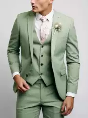 New Men's Slim Fit Two-Button Suit Set for Amazon Export - Youth Blazer & Trousers