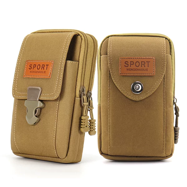 New 6.5-7.5 inch Oxford cloth belt mobile phone waist bag outdoor site work waterproof wear-resistant mobile phone bag