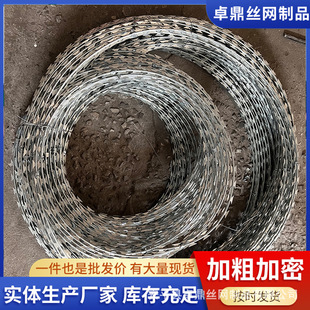 Prison Guardrail Net a Nantong Anti-Climbing Stainless Steel Blade Barbed Wire Fence Fence Protective Net Manufacturer Delivery