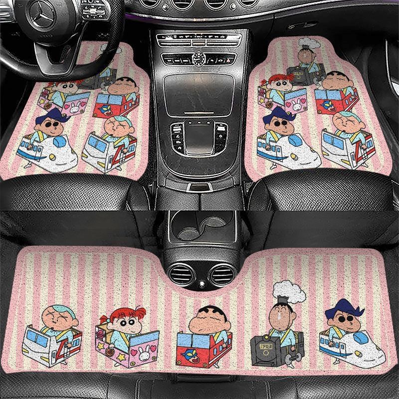 Cross-Border Crayon Shin-Chan Wire Loop Car Floor Mats, Thickened, Non-Slip, Dirt-Resistant, Customizable, Scratch-Resistant, Wholesale Dropshipping