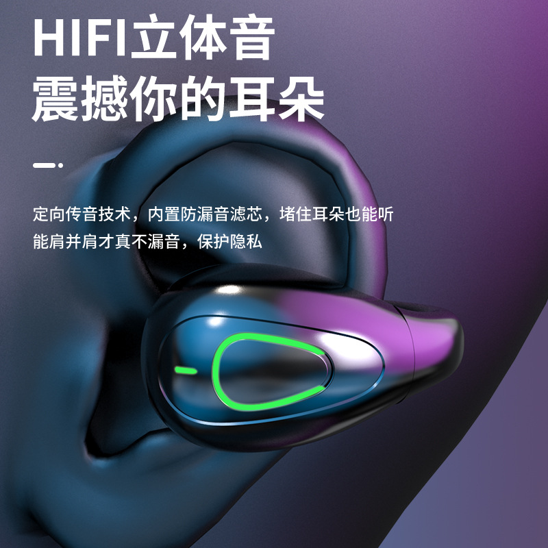 Auriculares inalámbricos Bluetooth S20 no intrauditivos TWS tipo clip de oreja abierta OWS conducción de aire simple y binaural estéreo 5,3