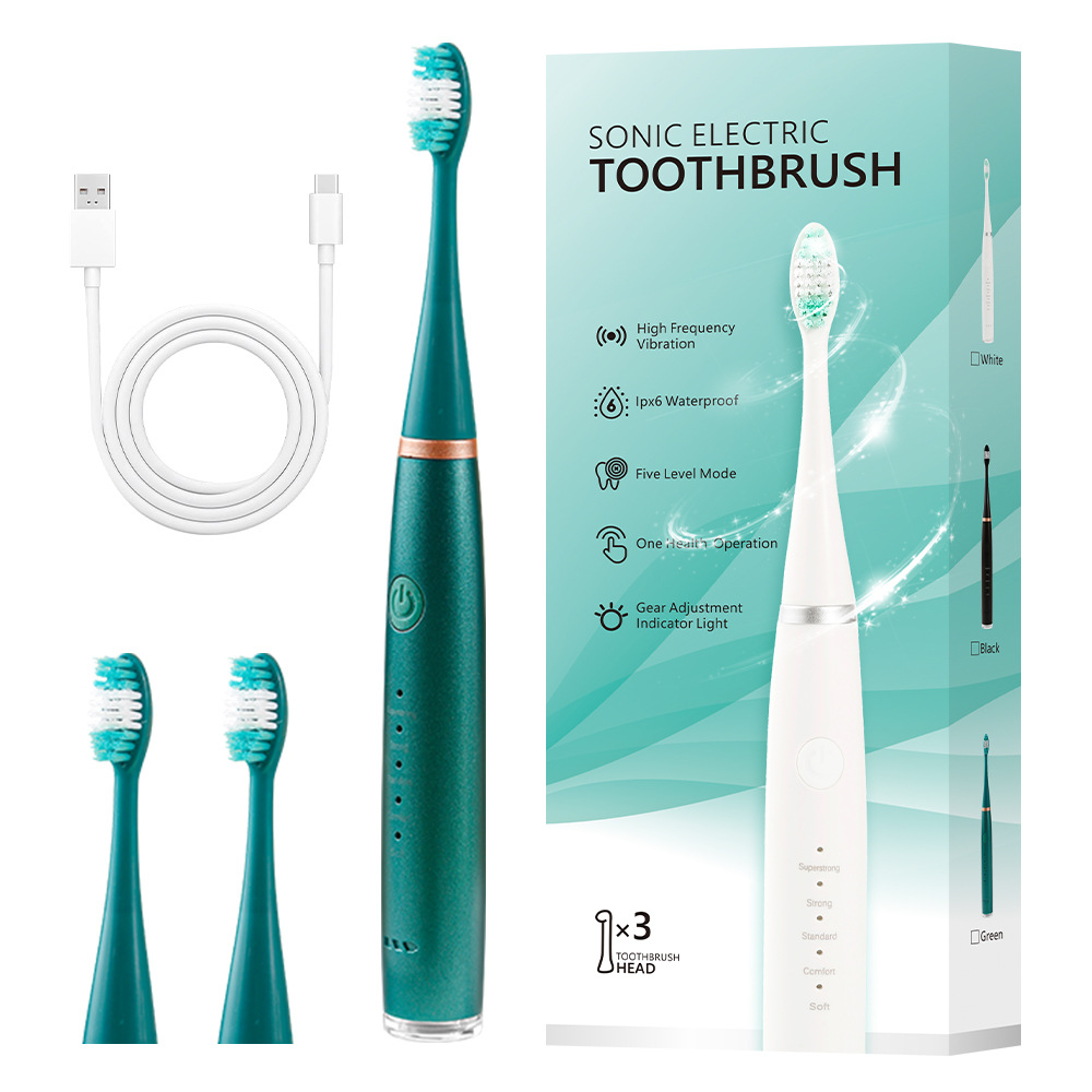 156 전동 칫솔 녹색*3 칫솔모