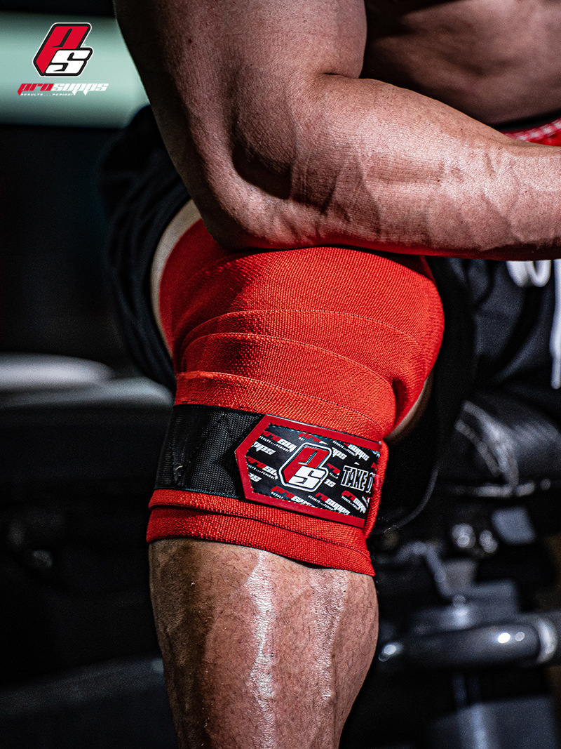 Prosuppsフィットネス膝保護男女包帯巻き式弾力帯ハイド力が深くしゃがみ、無理に保護具を引っ張る