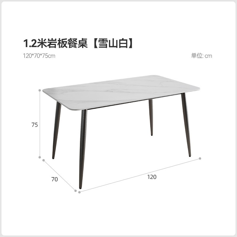 Mesa y silla de comedor de tabla de roca comedor
