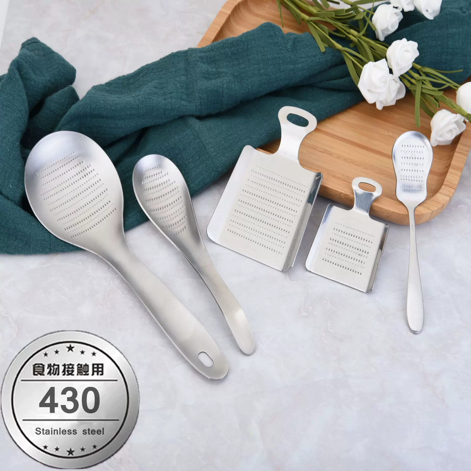 不锈钢磨姜器 姜磨蒜蓉器研磨工具婴儿辅食磨泥器 日式厨房料理工