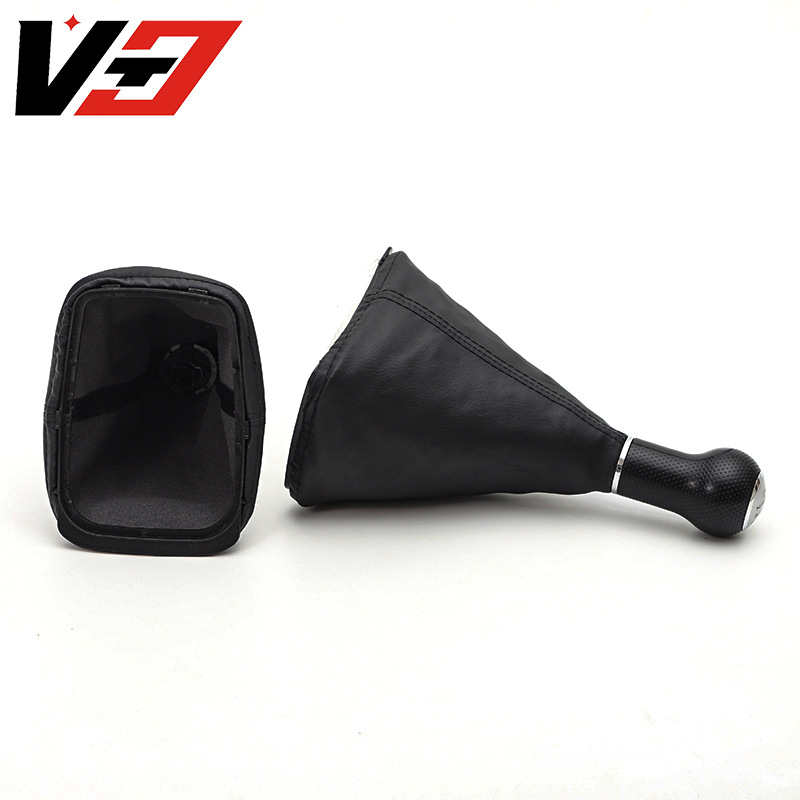 Suitable for Volkswagen Golf 4 Golf 5 Car Gear Head Black Leather Dust Cover Shift Assembly Accessories