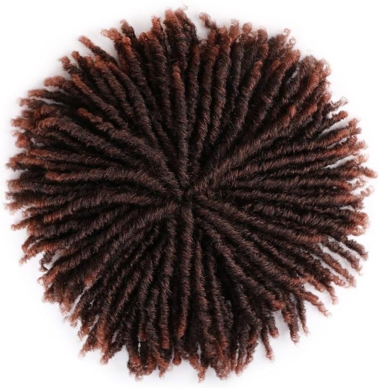 アフリカのかつらの汚れたお下げは、化学繊維中空の短髪の巻きDreadlock Hair Wigsを補充します|undefined