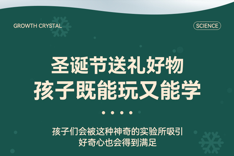 儿童水晶种植实验DIY圣诞老人彩绘生长结晶种植益智玩具新奇礼物详情3