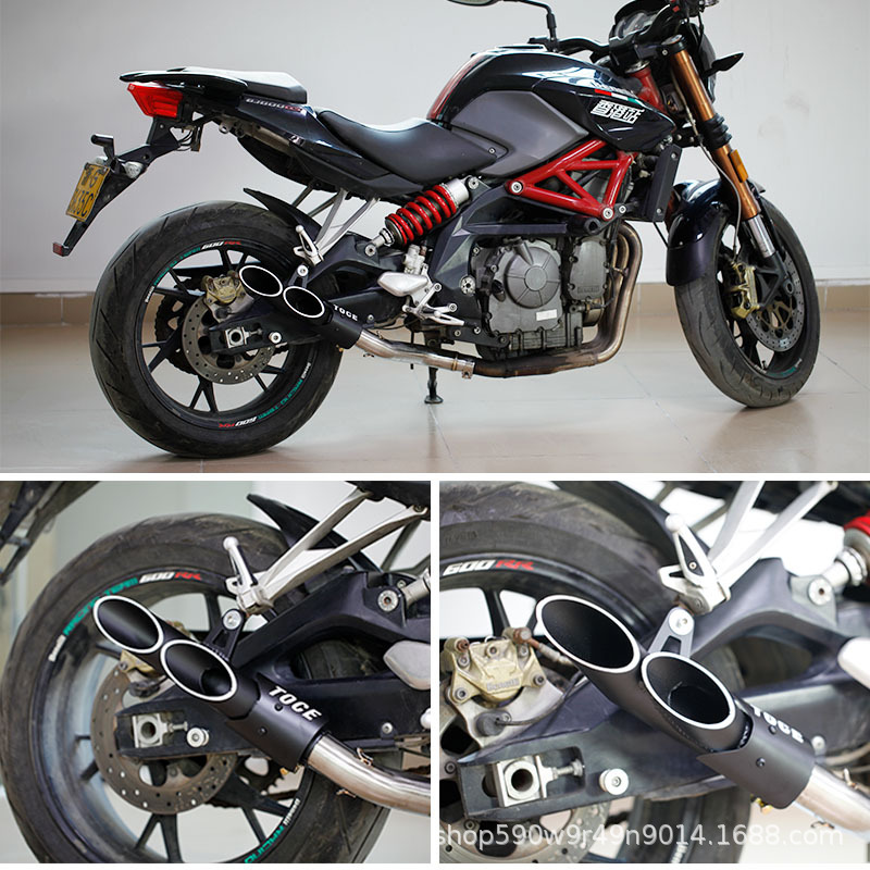 Motorcycle Sports Car Modified Exhaust Pipe Ninja R6 Multi-Hole Large Displacement Street Exhaust Pipe Direct Exhaust Toce