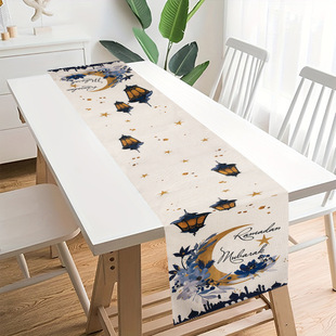 Cross-Border Hot Selling Table Runner Holiday Party Decoration Cover Cloth Restaurant Dinner Atmosphere Tablecloth Ins Style Decoration Wholesale