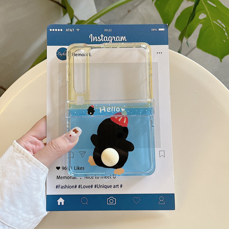 イン韓国スタイルのかわいいペンギンバック携帯電話ケース Huawei PuraX Samsung 第 7 世代 Xiaomi 80% off スタックケースに適しています|undefined