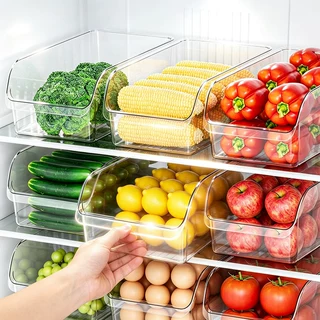 食品级透明冰箱收纳盒抽屉式鸡蛋果蔬整理储物盒厨房跨境保鲜盒