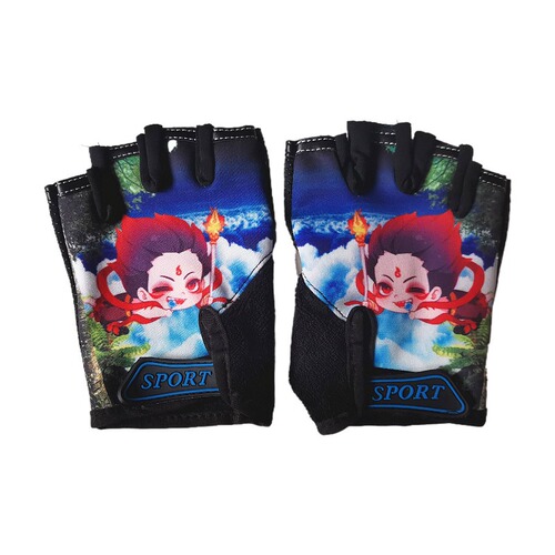 Manufacturer wholesale children's half finger gloves for men's outdoor sports thin breathable cycling half gloves for women's roller skating performance