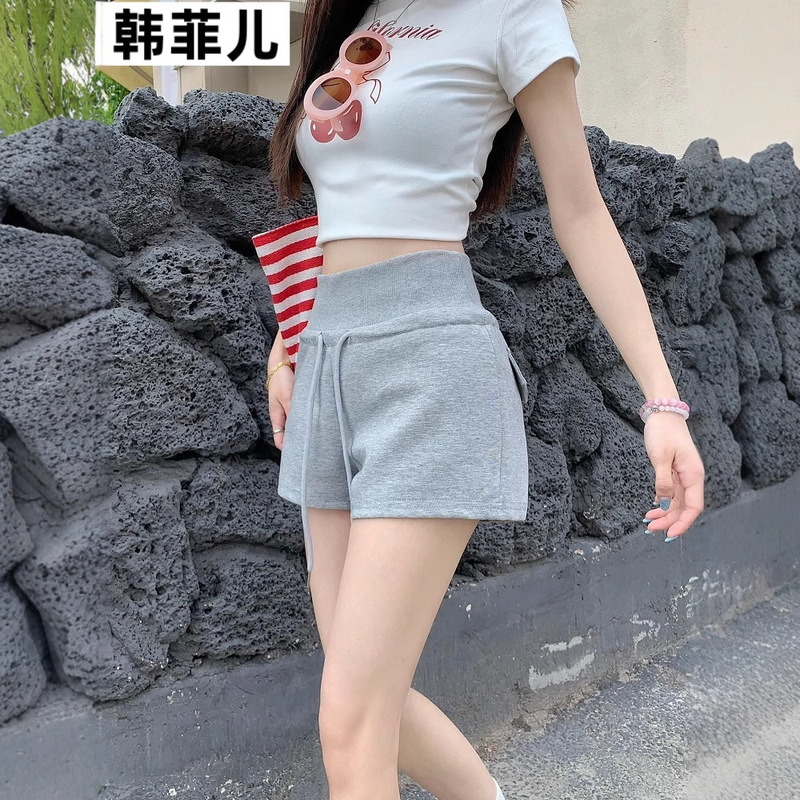 Tiktok Quality American-Style Drawstring Casual Sports Shorts for Women 2026 New Summer Slimming A-Line Hot Girl Pants