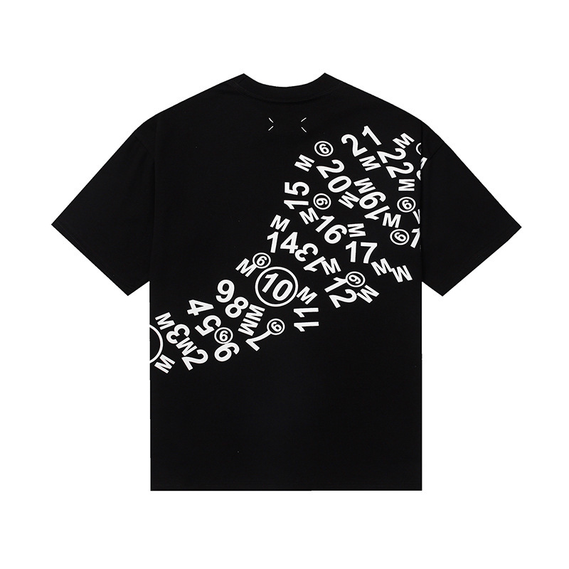 Maison Margiela MM6 ピュアコットン二重糸半袖メンズ Tシャツ高品質スポットのクロスボーダー限定|undefined