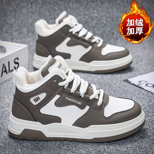 Winter new niche high-top cotton-padded shoes fleece-lined thick board shoes warm casual sports all-Match platform workwear shoes