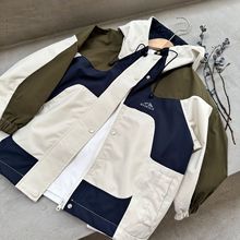 2025秋款防泼水拼色山系外套户外冲锋衣男女中大童撞色登山服外套