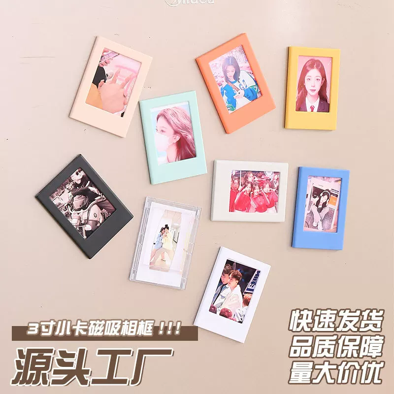 Polaroid, magnetic amusing photo frame, for import, 3inch, handmade
