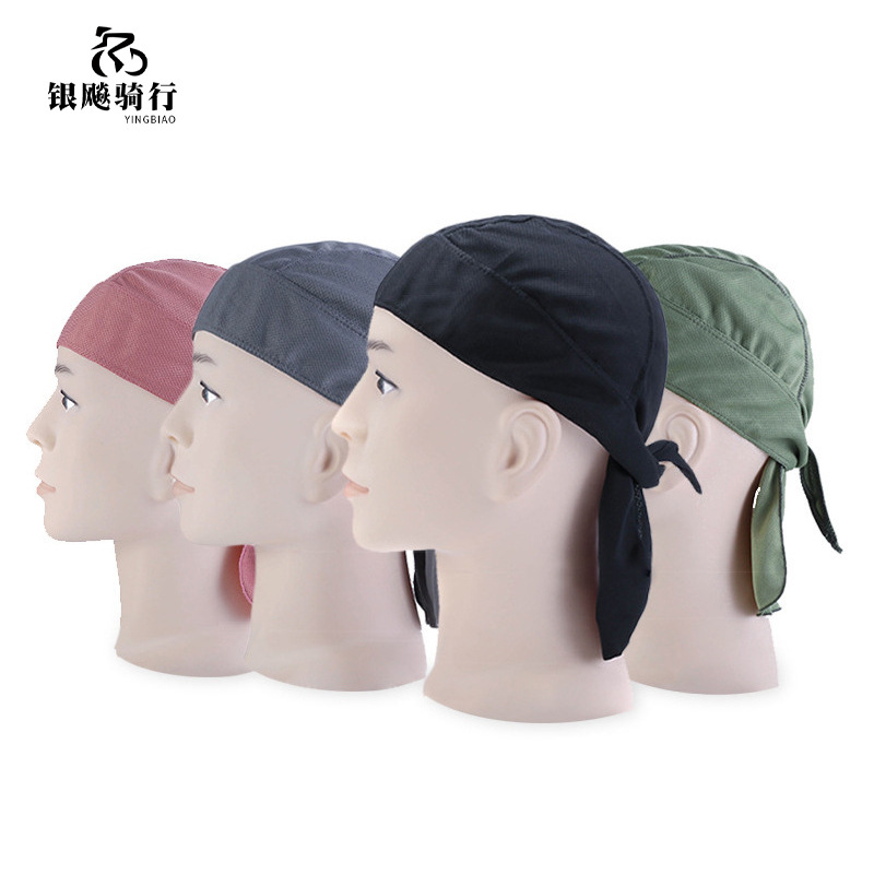 Summer Thin Outdoor Riding Pirate Hat Quick-drying Sports Headscarf Sweat-wicking Breathable Sunscreen Headwear Pirate Headscarf