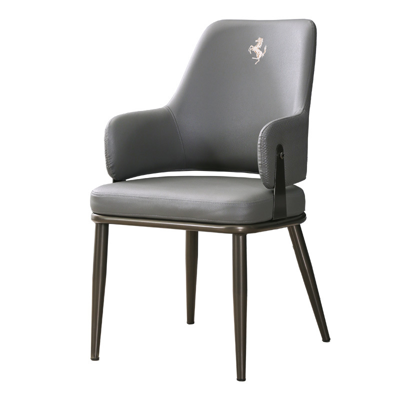 Silla de comedor, silla de mesa de comedor casera, silla de comedor de lujo ligera, silla de banquete de alta calidad, nuevo tipo de silla de mahjong de hierro forjado