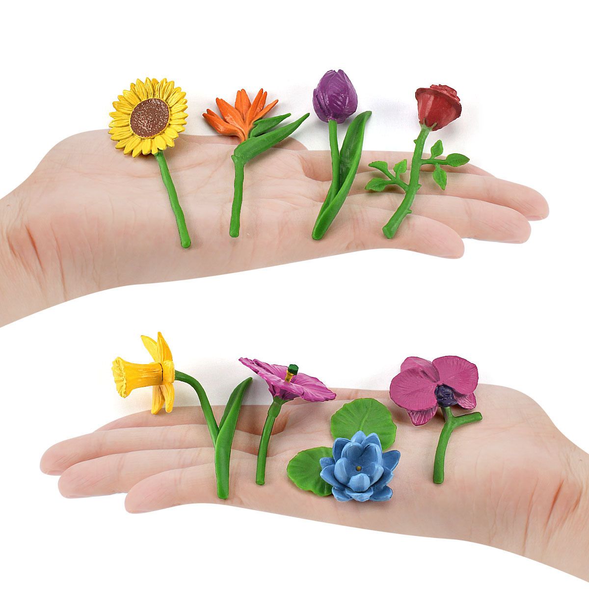 Planta DE LOS NIÑOS modelo escena decoración ocho tipos flores traje simulación girasol Narciso Rosa decoraciones flores