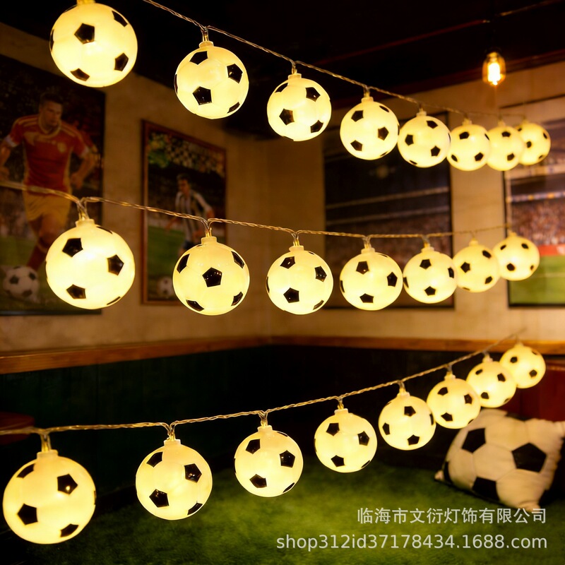 Led Football Light String, Baseball Basketball Light String, Bar Window World Cup Decorative Light, Children's Room Decoration Light String