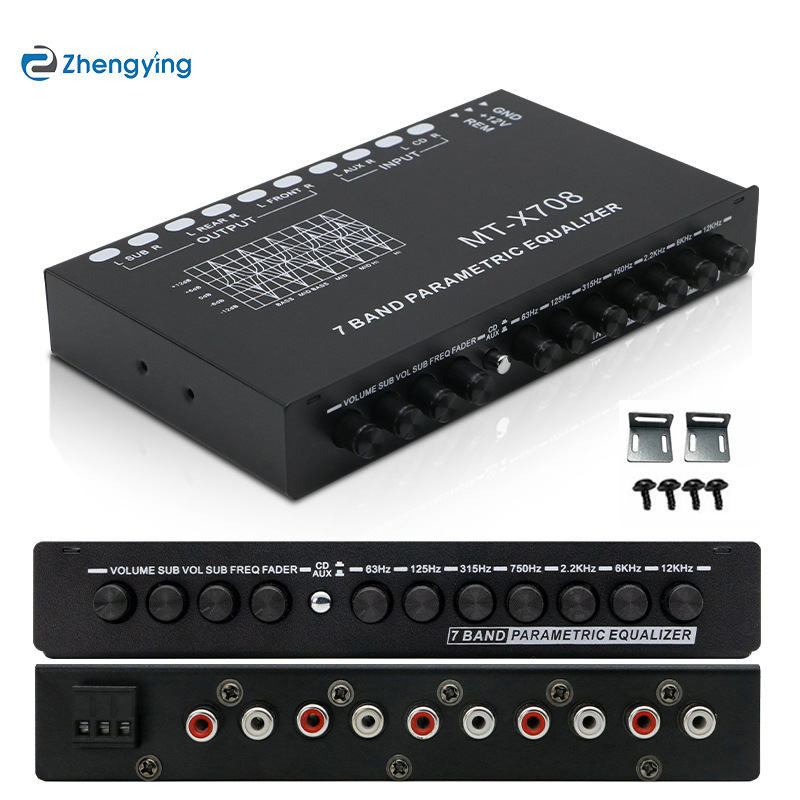 Cross-border car equalizer 7-segment equalizer car audio EQ tuning frequency amplifier power amplifier factory