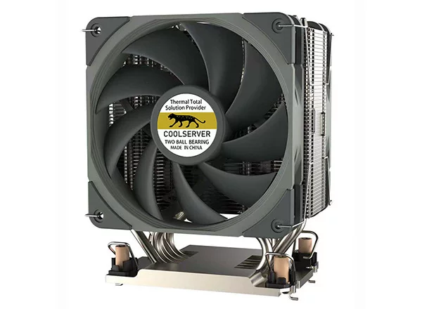 Радиатор с двойным вентилятором и тепловыми трубками для LGA4189 CPU, 4U/3U башенный радиатор