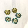 Manufacturer's spot hand -painted gold jewelry accessories Marine aurora hot gold beads double -sided three -sided gold -plated beads blue light gold beads