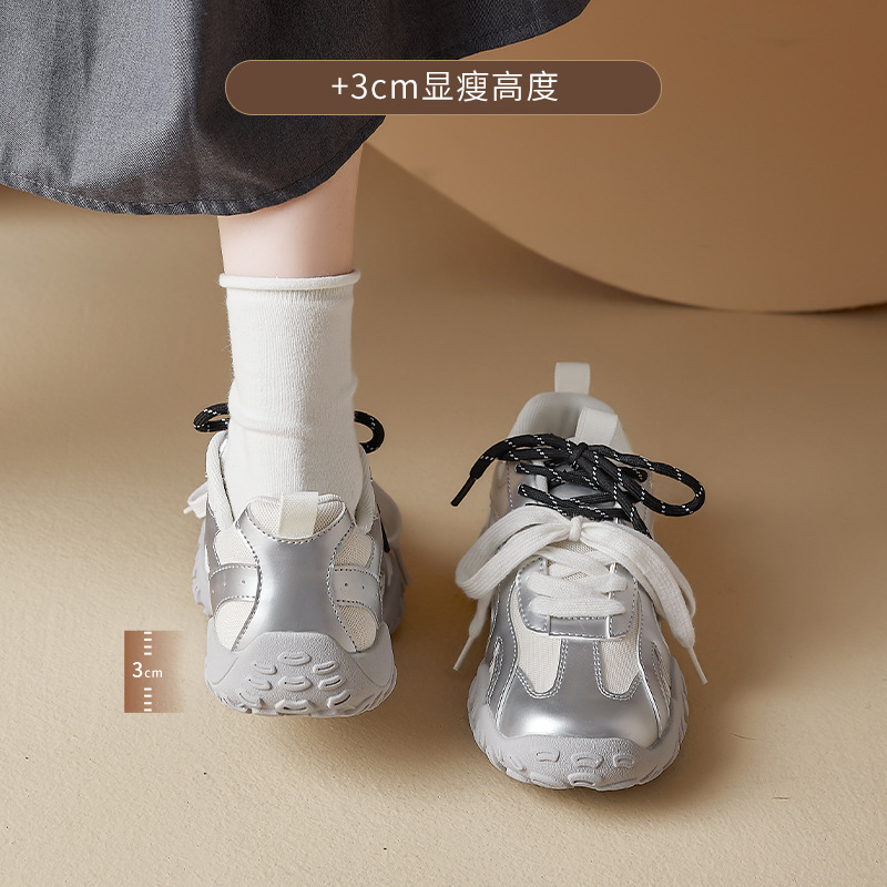 Augu Shi Deng plata zapatos de entrenamiento para mujeres 2026 nuevos zapatos de skate casuales de primavera ballet retro zapatos de moda