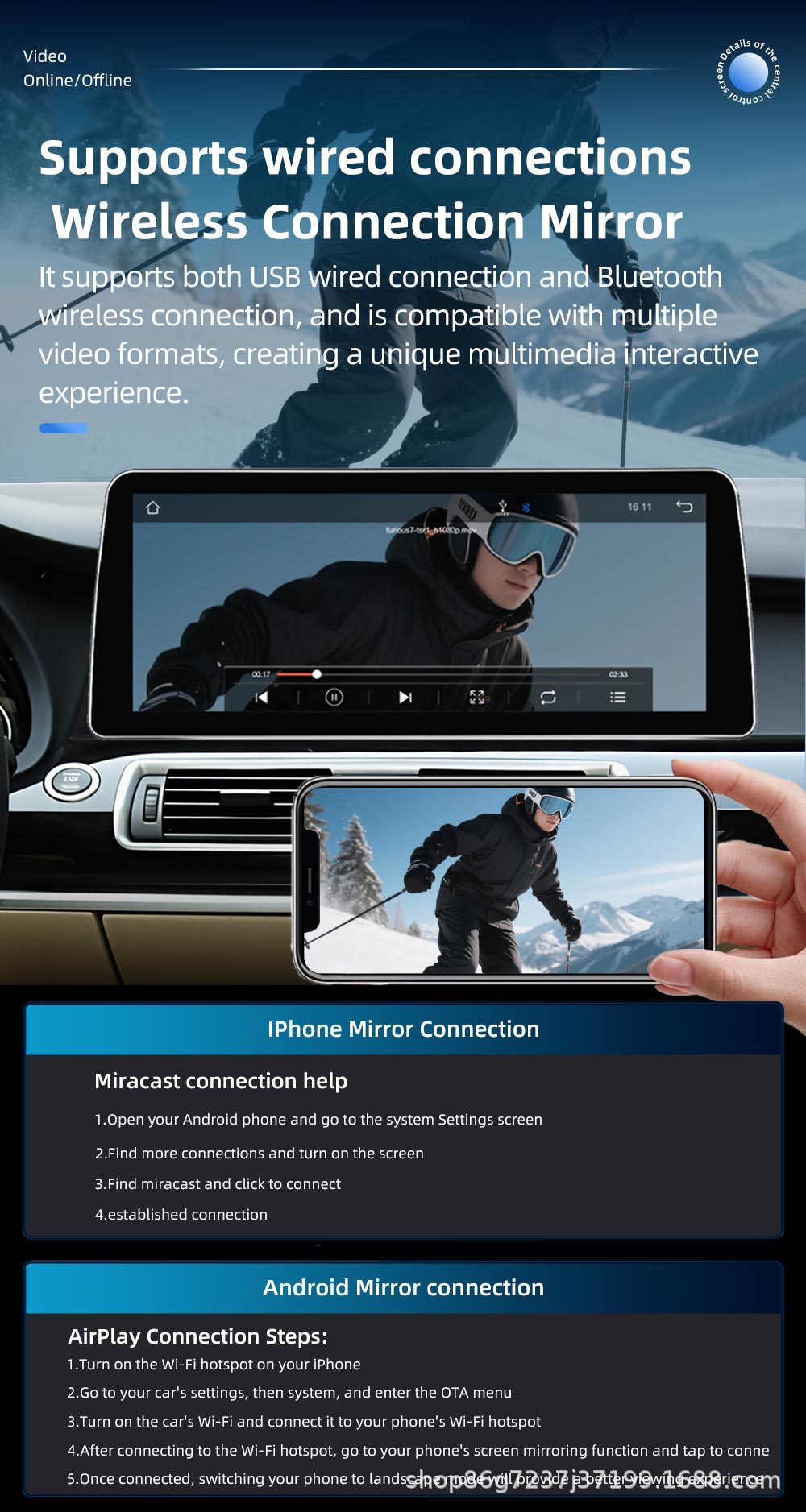 Suitable for Bmw Gt F07 12.3inch Car Navigation Central Control Android Car System Mobile Phone Interconnection Gps Navigator