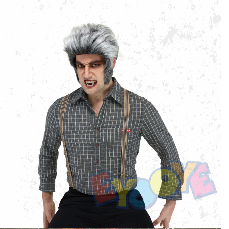 Foreign trade export Wolverine wig COSPLAY men's wig head cover holiday punk rock film and television props