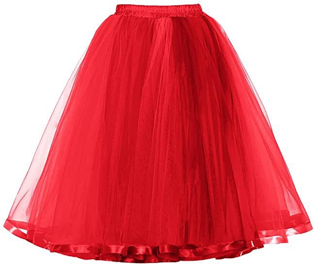 밑단 리본이 달린 로즈 레드