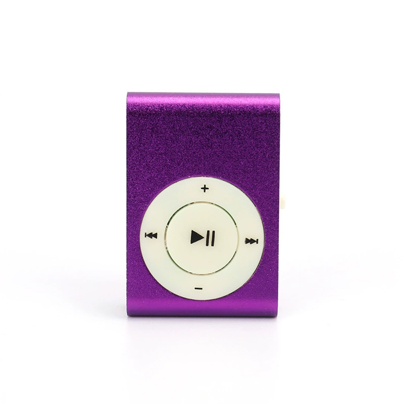 Портативный MP3-плеер, металлический корпус, клипса, поддержка TF-карты, аккумулятор 3.7V