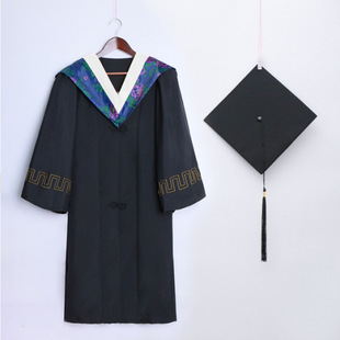 Bachelor's Uniforms for Male and Female College Students, Graduation Gowns, College Undergraduate Science and Liberal Arts Doctoral Candidates and Other Degree Badges