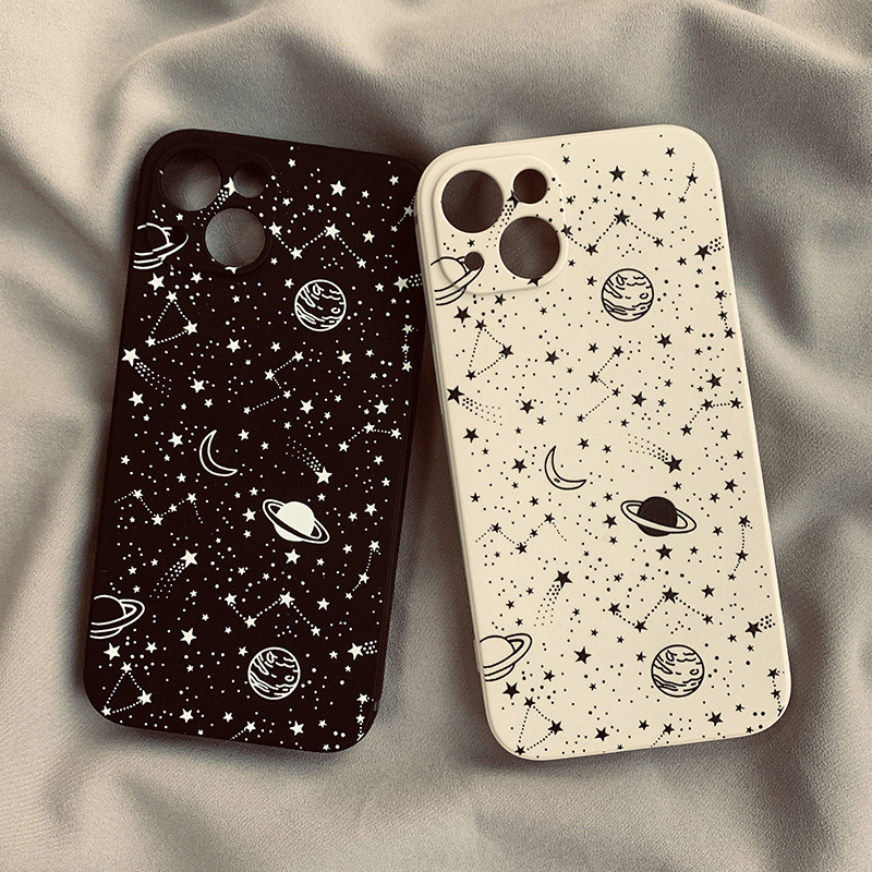 Ins-Style Cosmic Starry Sky Silicone Case Suitable for Apple 14/15/17Promax Iphone11/12/13 Ins-Style Cosmic Starry Sky Silicone Case Suitable for Apple 14/15/17Promax Iphone11/12/13