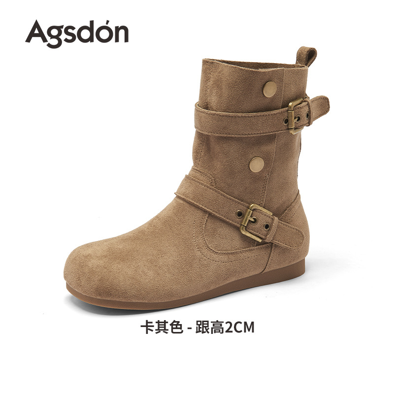 2026 botas cortas de caída de nuevo estilo de caída de león Denmeillard botas Martin botas de suelo de desecho de viento botas occidentales