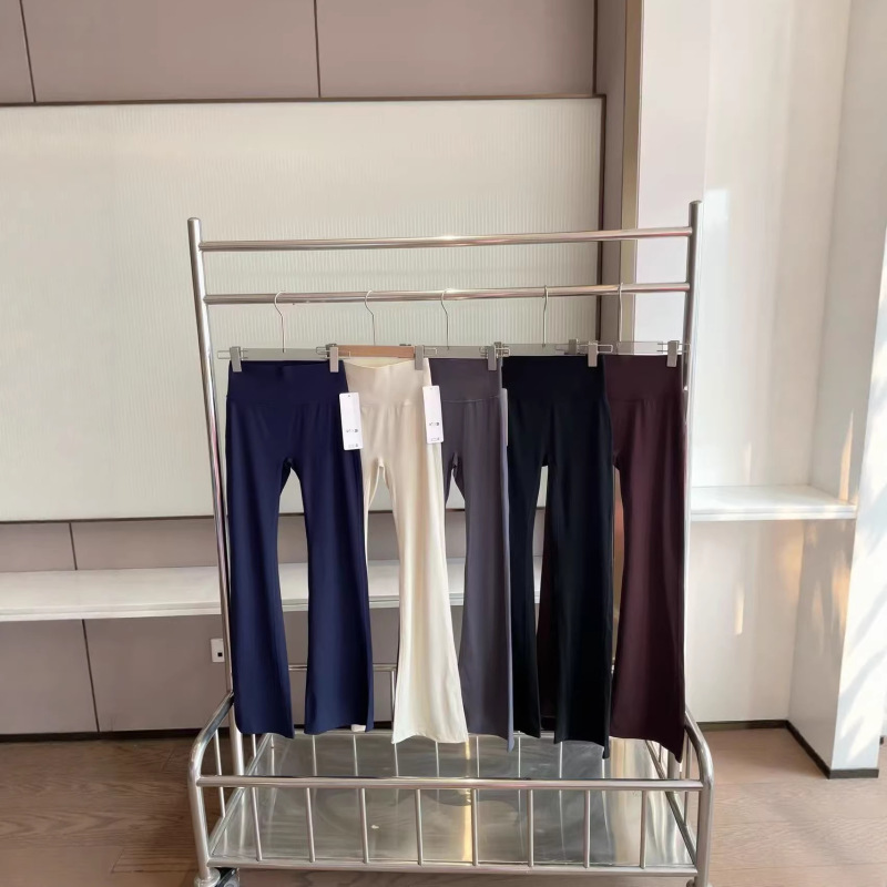 New Alo Yoga Pants for Women, Butt-Lifting Running Sports Pants, Yoga Wear, Pilates High-Elastic High-Waisted Flared Pants