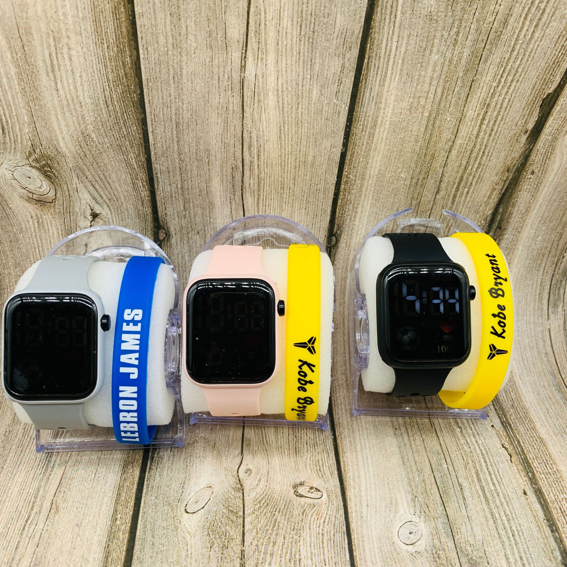 Reloj de cuarzo nuevo reloj electrónico LED coreano simple reloj de estudiante caja de plástico transparente reloj gran cantidad Congyo