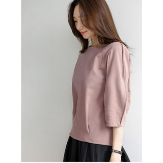 East Gate New Pleated Lantern Sleeve Loose Casual Slim Fit Plus Size Women's T-Shirt 2024 Cross-Border Batch