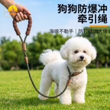狗狗P绳泡棉握把双限位宠物P链不勒手中大型犬防爆冲一体式牵引绳