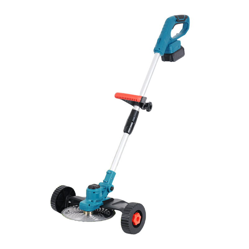 跨境家用多功能锂电除草机无线电动割草机充电式有刷打草机批发直