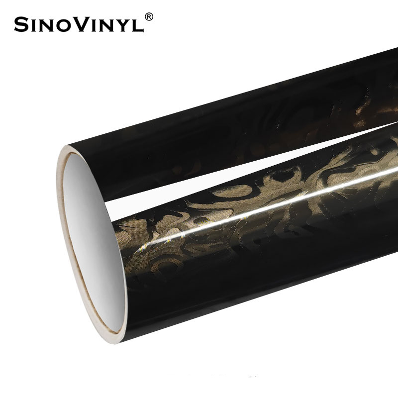 PET de alta definición galvanizado cosmic estriado de fibra de carbono espejo retrovisor decoración pegatinas de película de cambio de color de automóvil pegatinas de película de cuerpo