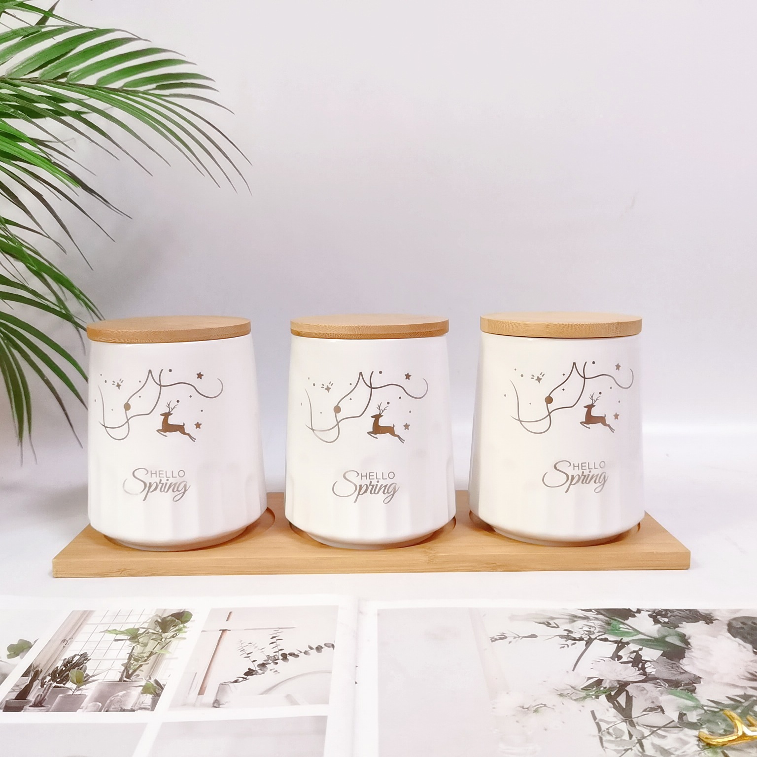 Exportación Oriente Medio exportación cerámica sellada tarro mate granos almacenamiento tarro cocina almacenamiento condimento tarro café té tarro