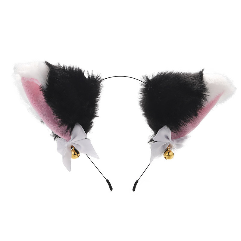 Amazon transfronteriza orejas de gato campana diadema Cos gato Niña Accesorios para el cabello accesorios de Navidad de Halloween tocado Accesorios