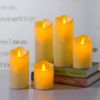 Plastic LED electronic candle, big decorations, remote control, wholesale