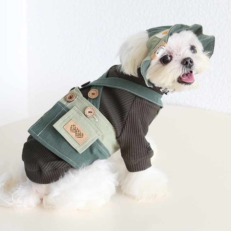 Petstyle 山系工装口袋马甲 2025秋冬新款狗狗猫咪服装宠物狗衣服|undefined