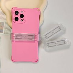 手機殼透明背夾彈簧伸縮掛鏈掛繩背夾diy新款手機背夾素材支架