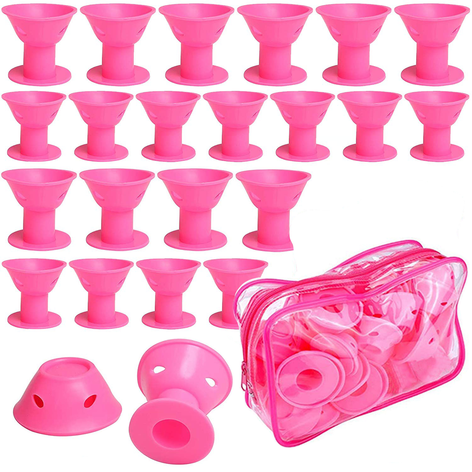 Factory direct supply mushroom curling iron cross-border Bell hair curling size soft silicone PVC packaging spot